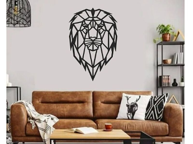 Cuadro Decorativo León Geométrico CDMX