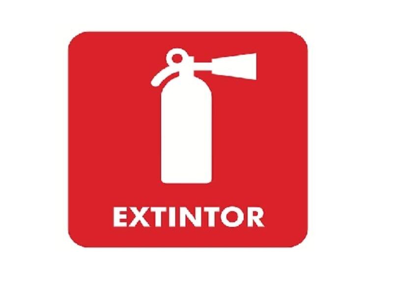 Rótulo Extintor Rojo México