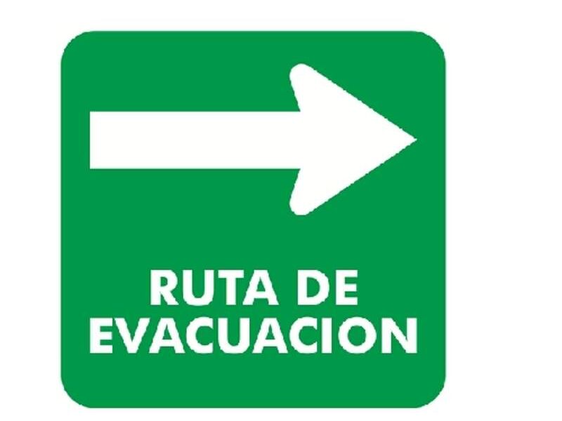 Rótulo Ruta Evacuación México