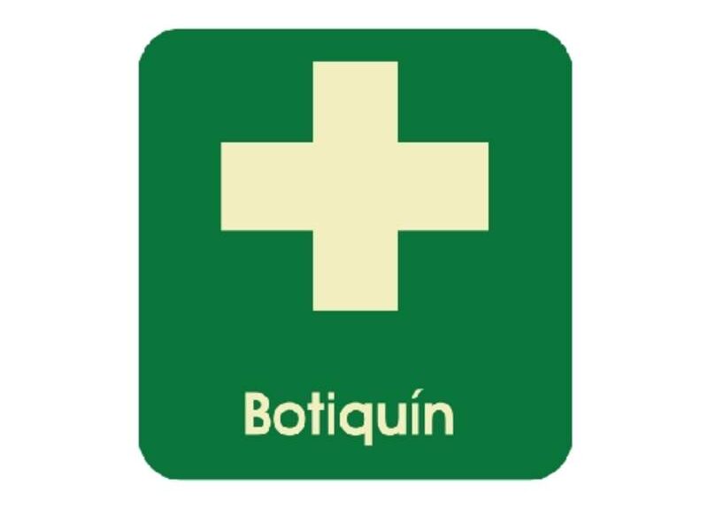 Señal botiquín verde México 