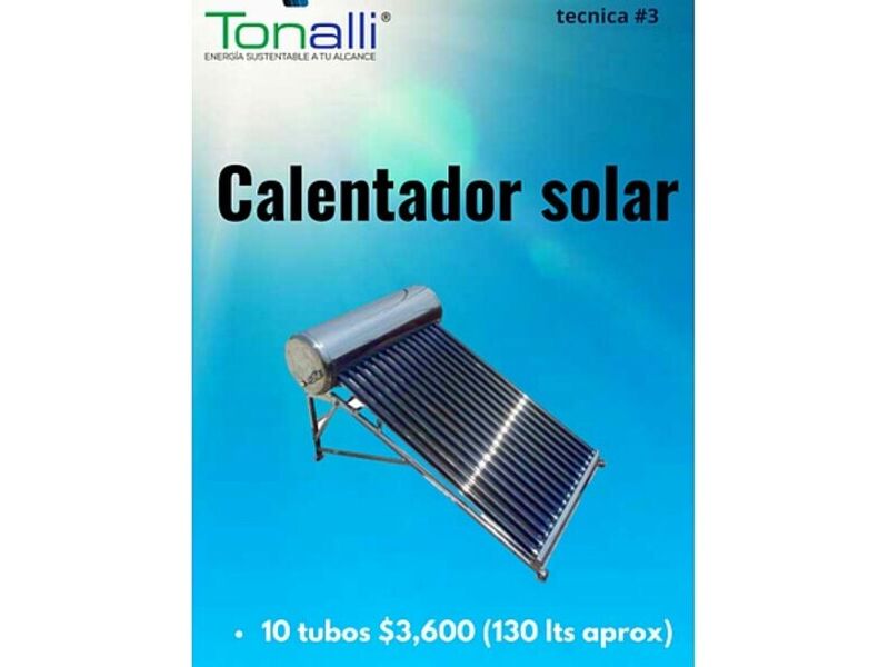 Tonalli Calentador solar 12 tubos - México