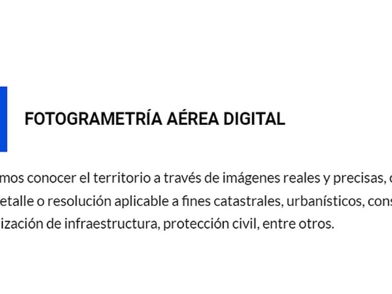 FOTOGRAMETRÍA AÉREA DIGITAL MÉXICO 