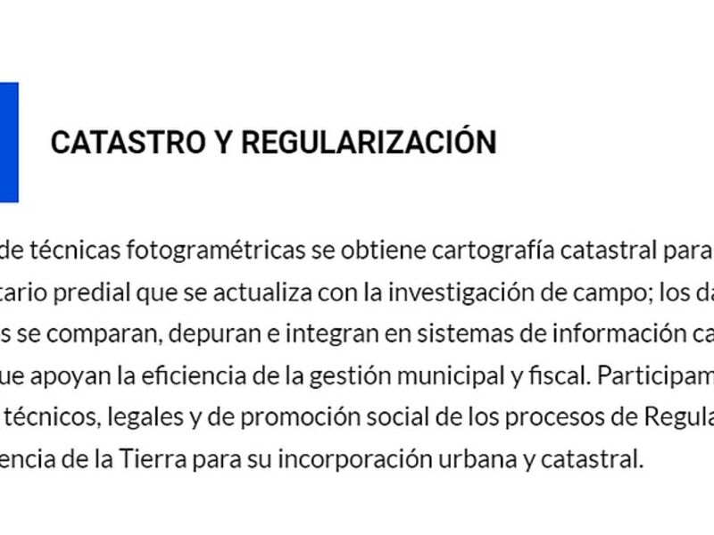CATASTRO REGULARIZACIÓN MÉXICO 