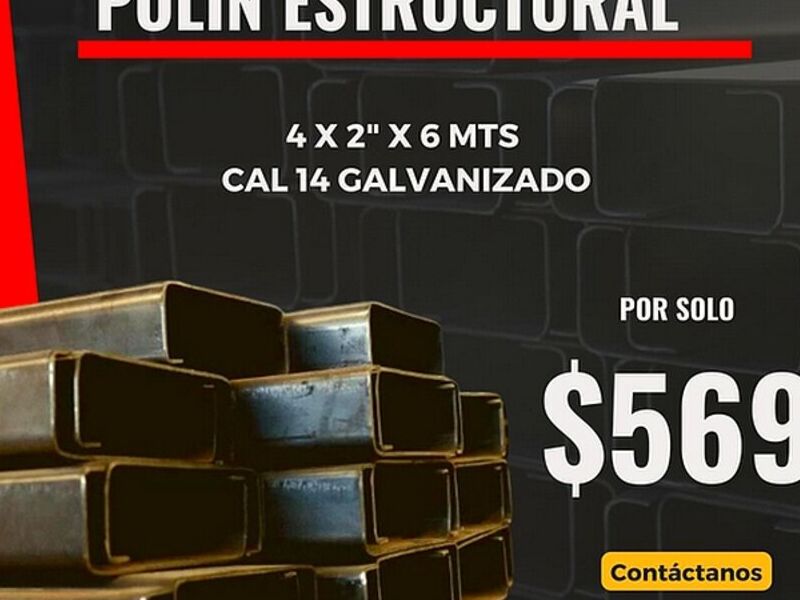 Polín Estructural Cal14 México