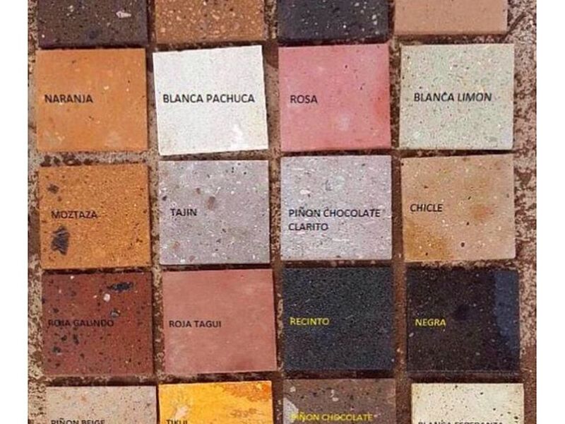 Gama básica de colores en cantera MEXICO