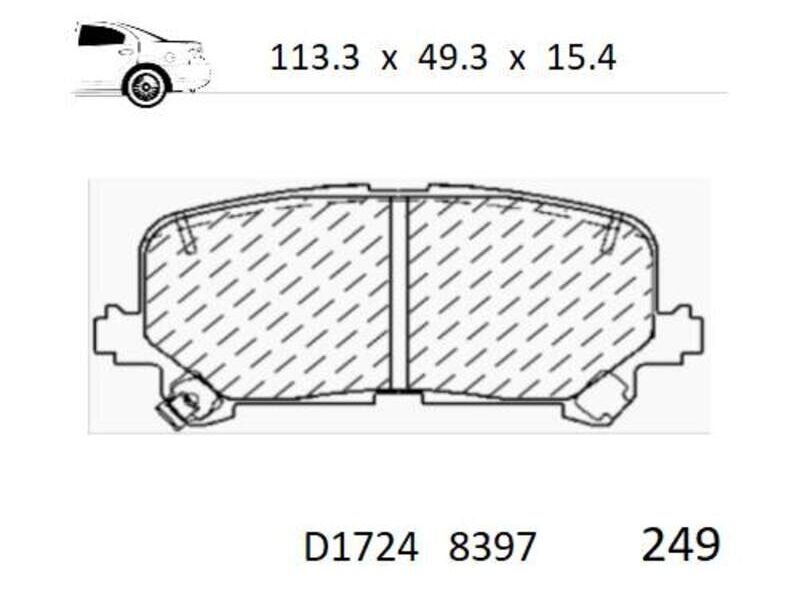 Balatas MDX ACURA Modelo: 2014 Mexico