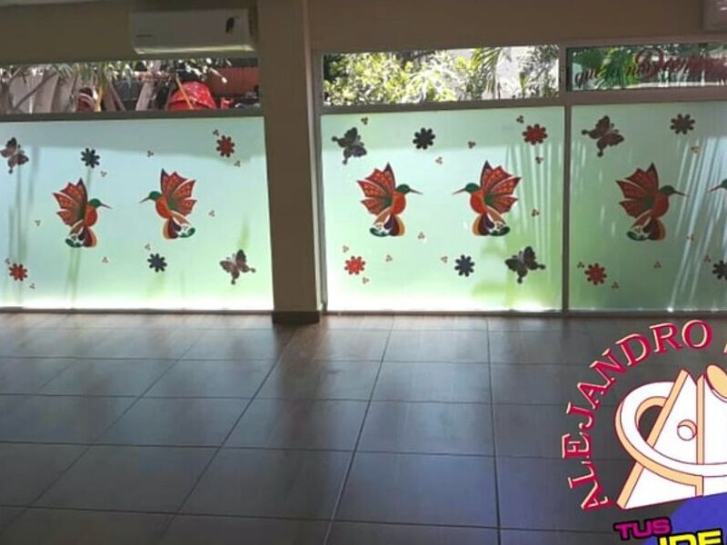 Vinil esmerilado en cristal México