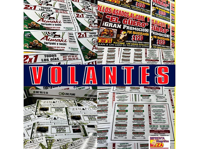 Volantes publicitarios Guasave