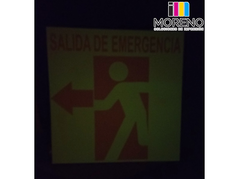 Señal de vinil fotoluminiscente México