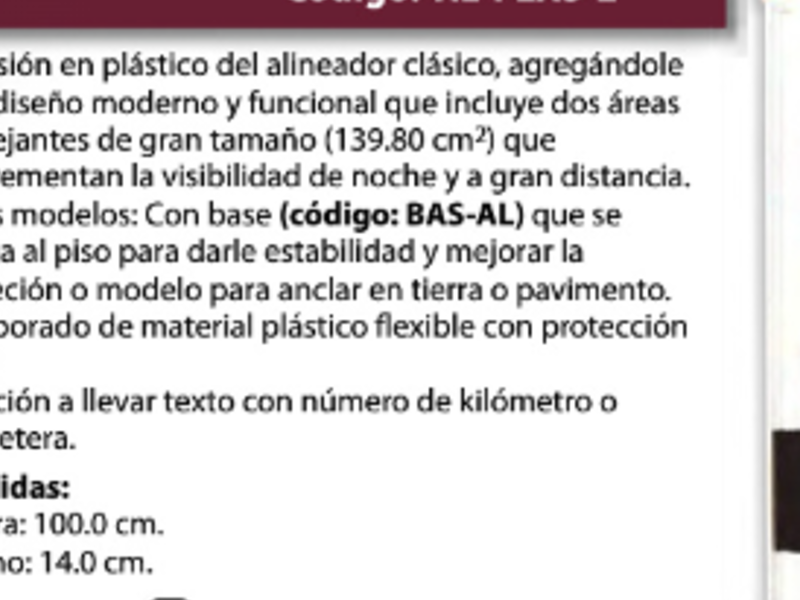 ALINEADORES DE PLASTICO CDMX 