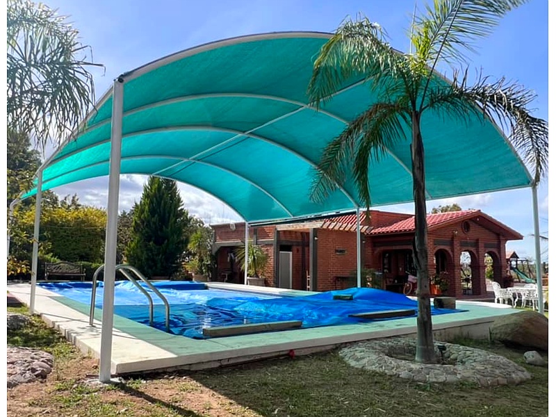 Malla sombra piscina Aguascalientes