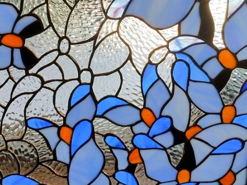 vitral mariposa Mexico 