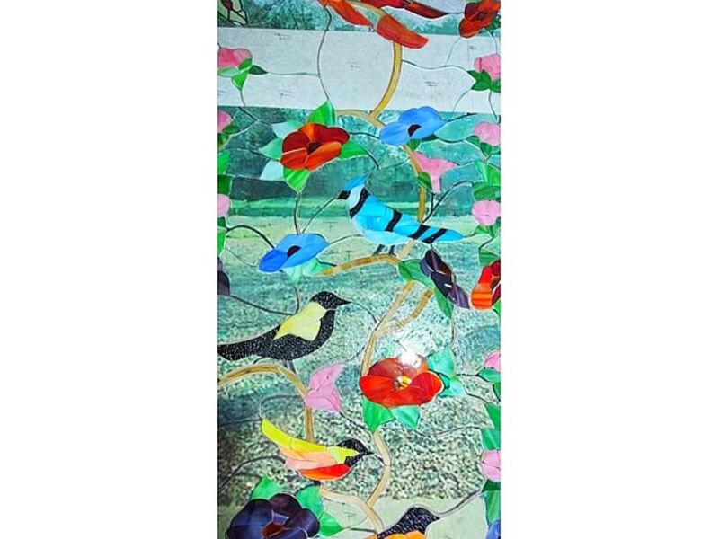 vitral colibrí México 