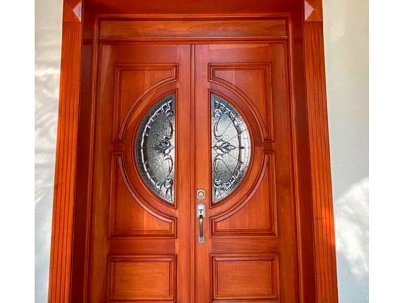 puerta madera solida clara Mexico 