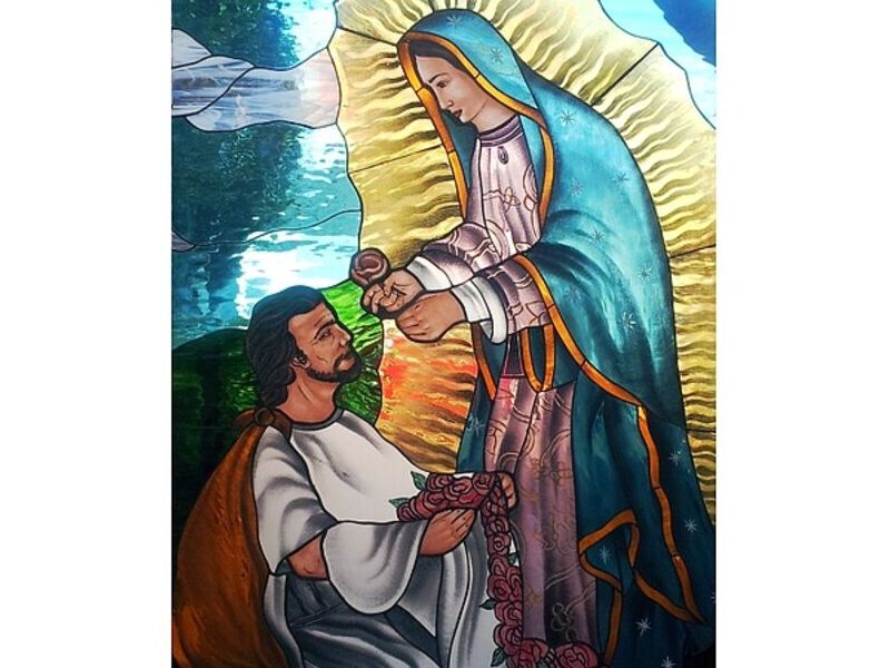 vitral pintura fuego Mexico 