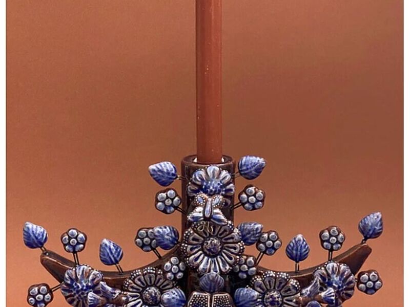 Portavela media luna pajaritos México