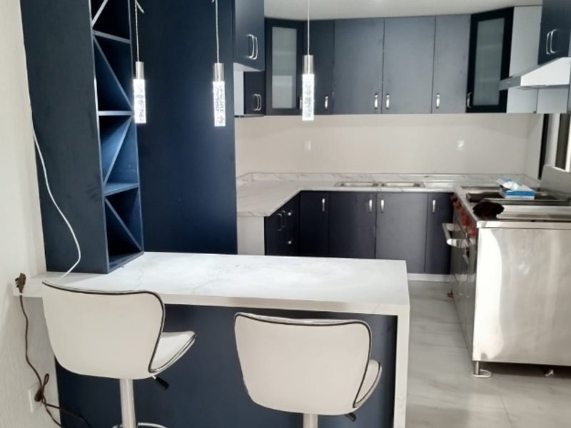 mueble cocina azul México
