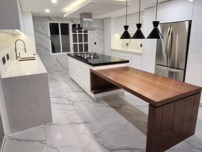 muebles cocinas grande negro México