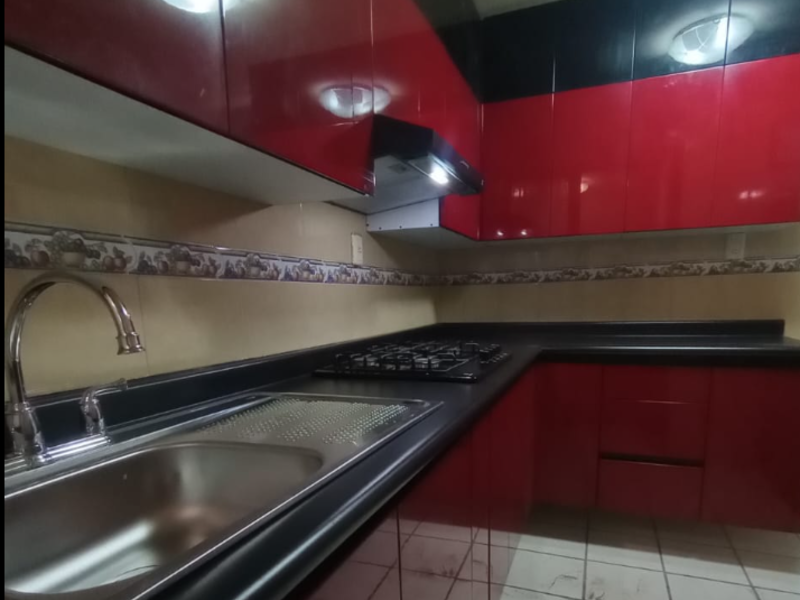muebles cocina rojo México
