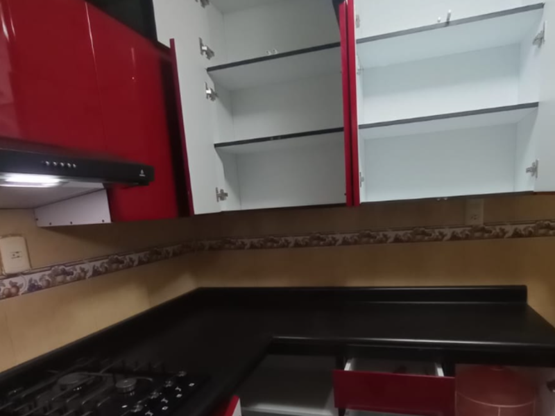 muebles cocina cajones rojo México