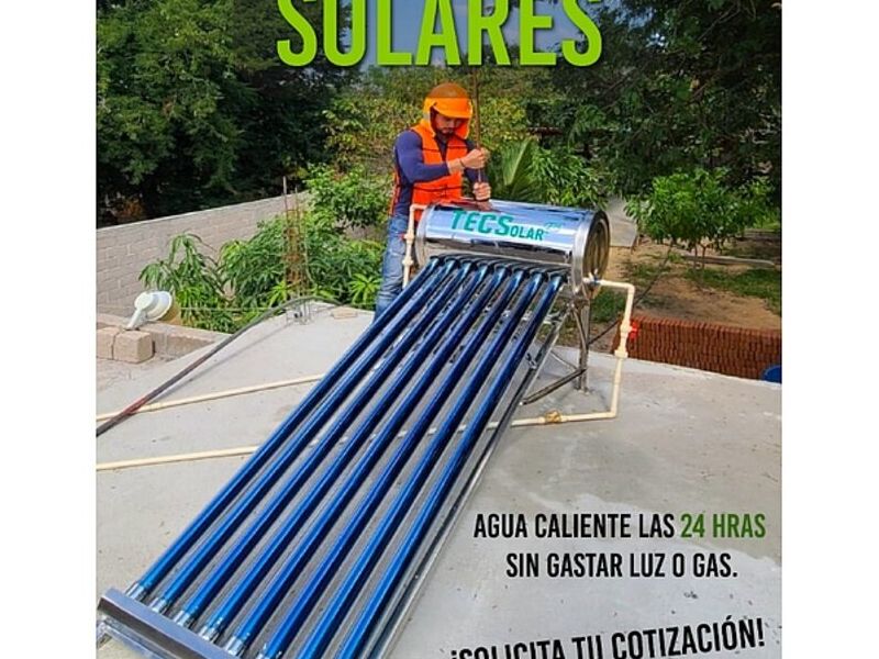 Calentador solar 8 tubos-México