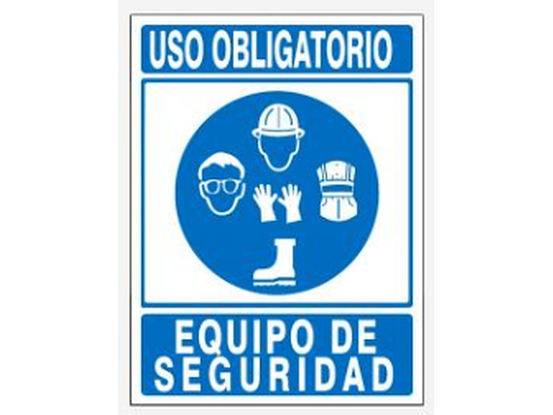 Señalética uso obligatorio equipo seguridad