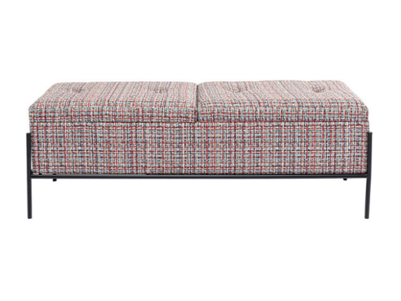 Banca tapizada Buttons Storage Colore