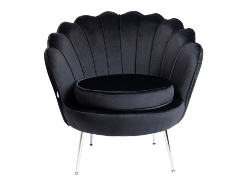 Butaca Cocktail Sillón Water Lily cromo negro