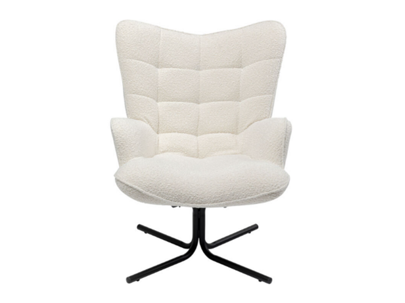 Butaca Sillón giratorio Oscar Boucle crema