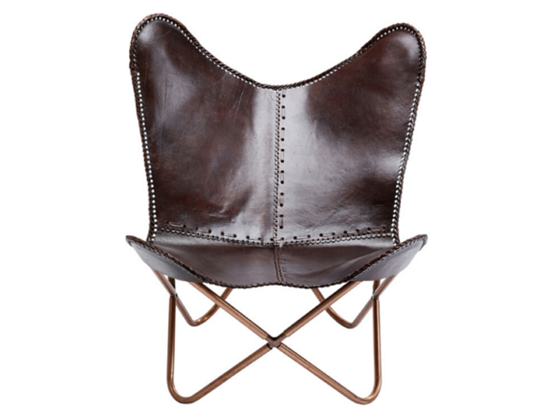Butaca orejero Sillón Butterfly marrón