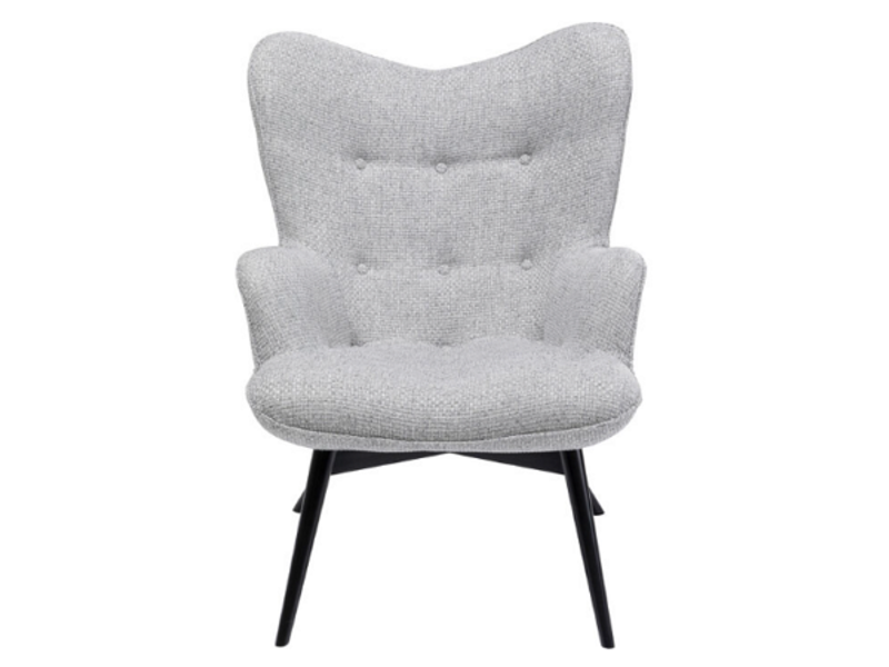 Butaca orejero Sillón Vicky crudo gris