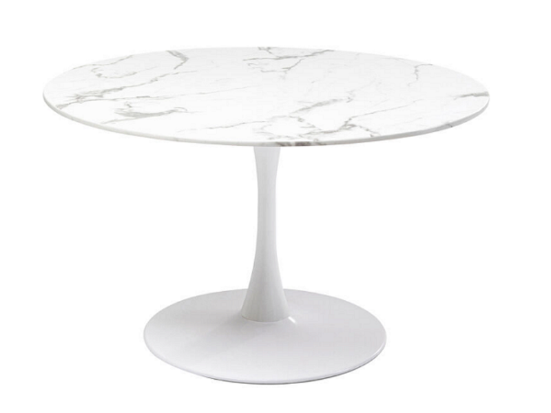 Mesa Comedor Veneto mármol blanco Ø110cm