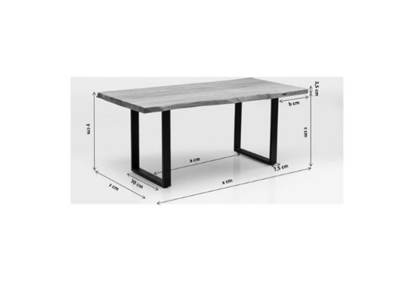 Mesa Comedor Symphony roble bruto 200x100
