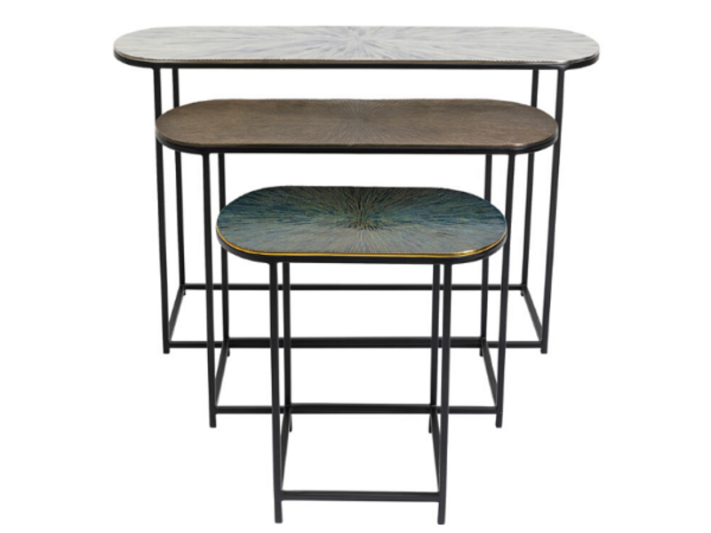Mesa auxiliar Ray oval (3/Set)