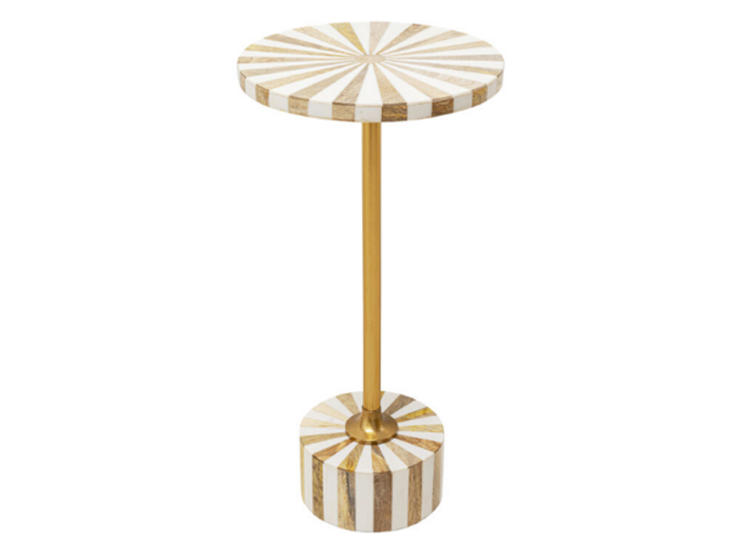 Mesa auxiliar Domero Cirque Oro Blanc Ø25cm