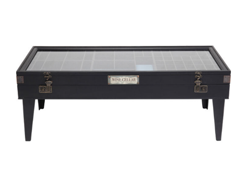 Mesa centro Collector negro 122x55cm