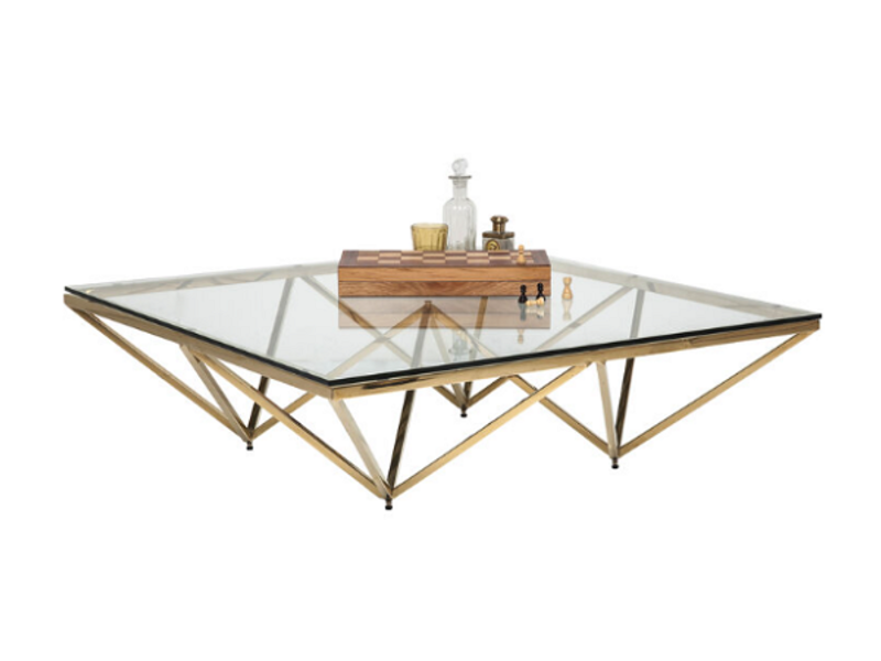 Mesa centro Network oro 105x105cm