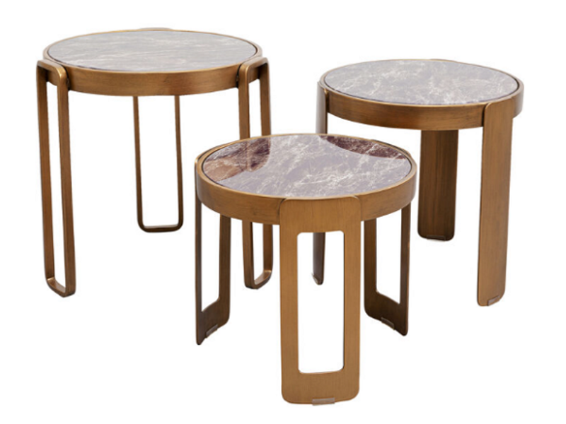 Mesa centro Perelli latón (3/Set)