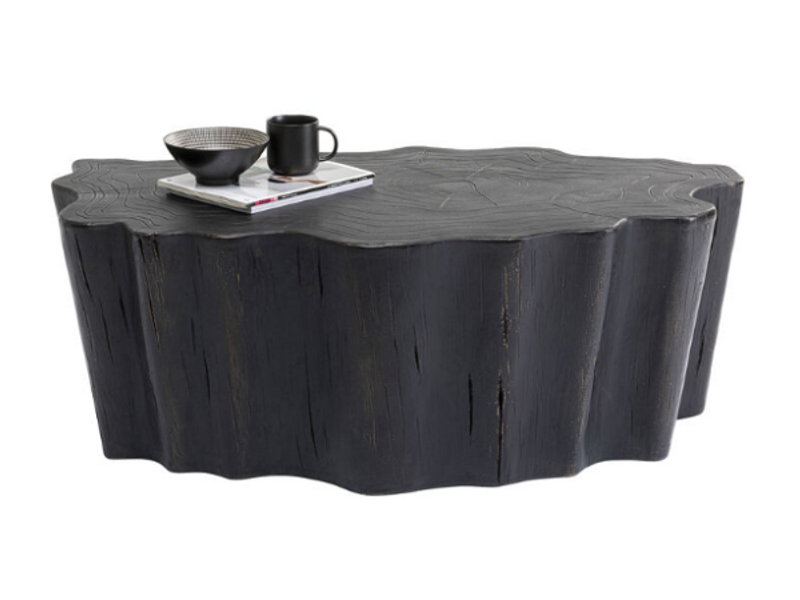Mesa centro Tree Stump negro 119x68cm
