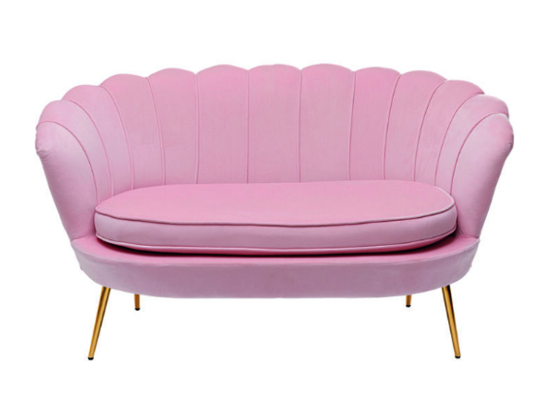 Sofa Water Lily 2-pl dorado Rosa