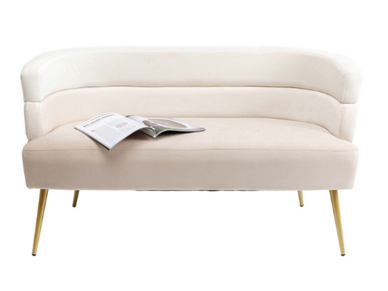 Sofá Sandwich 2 pl crema 125cm