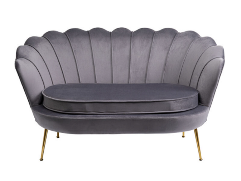 Sofa Water Lily 2 pl gold gris