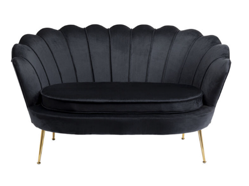 Sofá Water Lily 2 pl gold negro