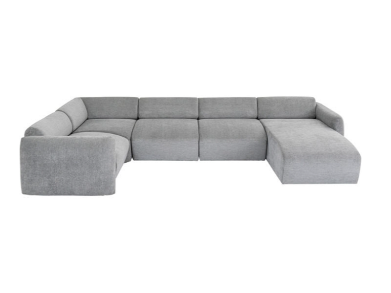 Sofá rinconera 1 Lucca gris dcha 328cm