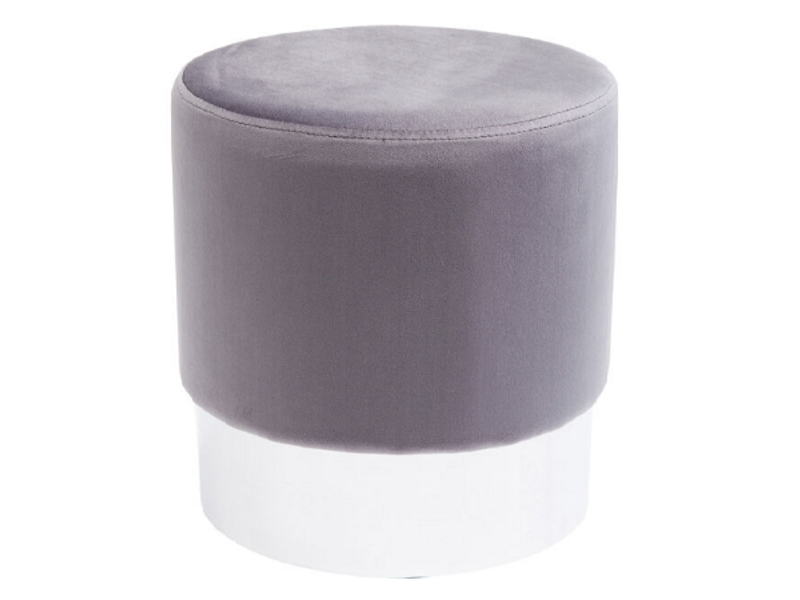 Taburete Cherry gris claro plata Ø35cm