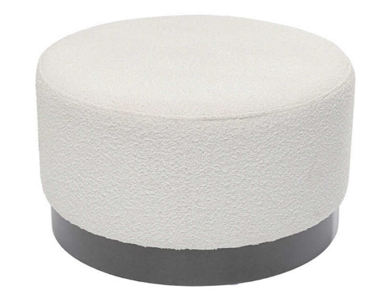 Taburete Cherry Boucle crema Smoke Ø55cm