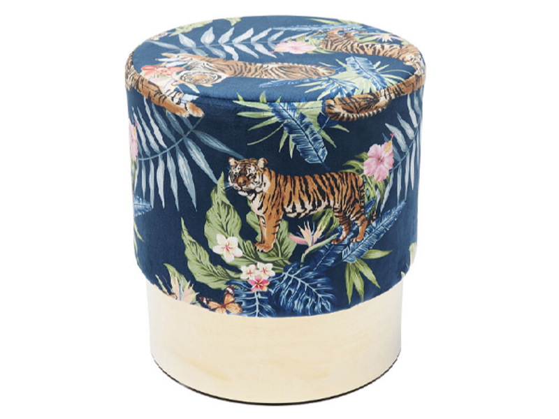Taburete Cherry Jungle Tiger oro Ø35cm