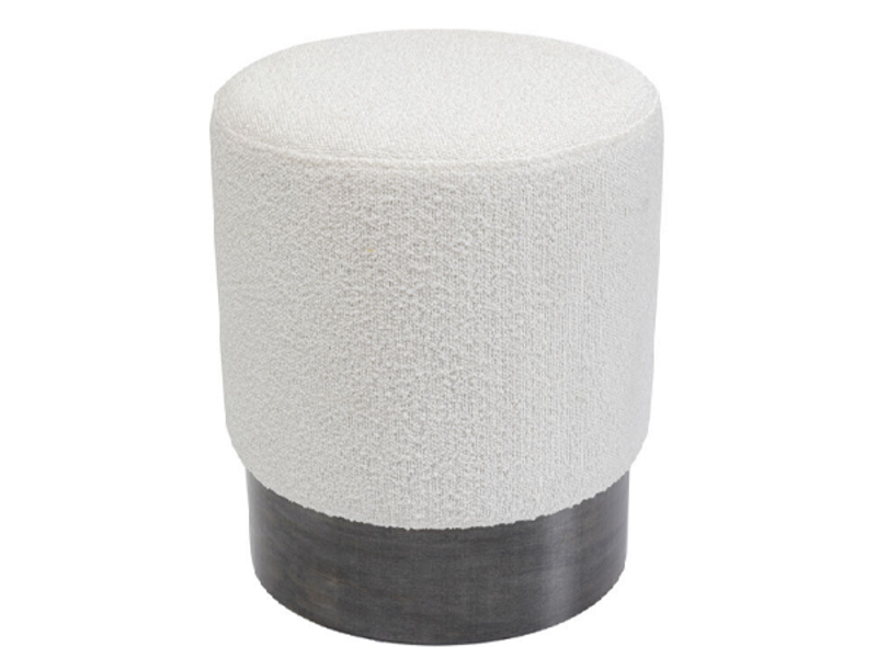 Taburete Cherry Boucle crema Smoke Ø35cm
