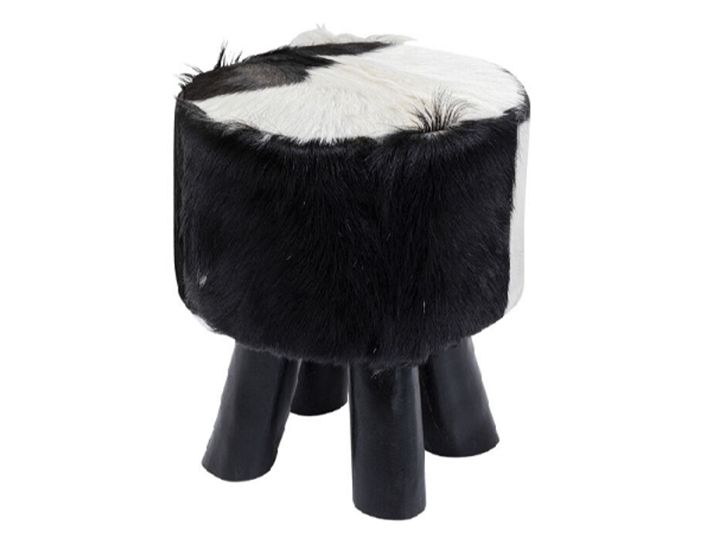 Taburete Flint Stone negro Ø35cm