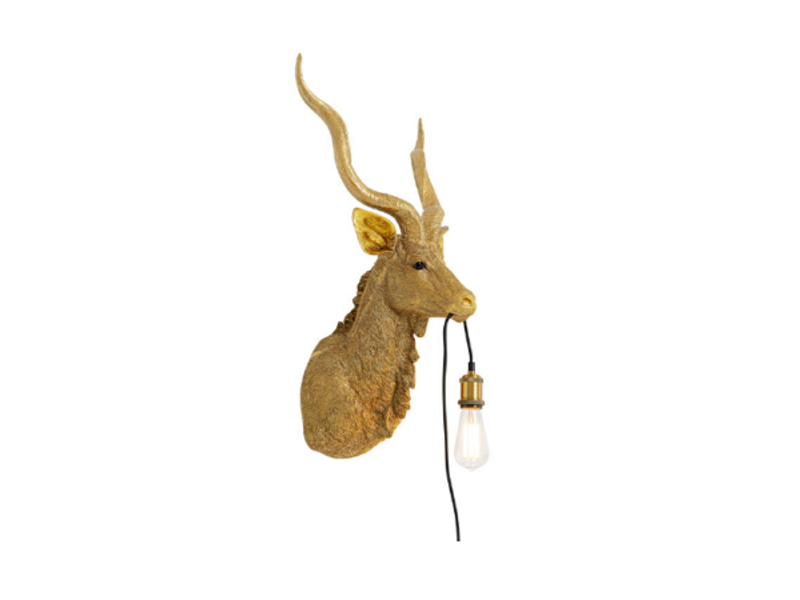 Lámpara pared Animal Goat oro 45x74cm